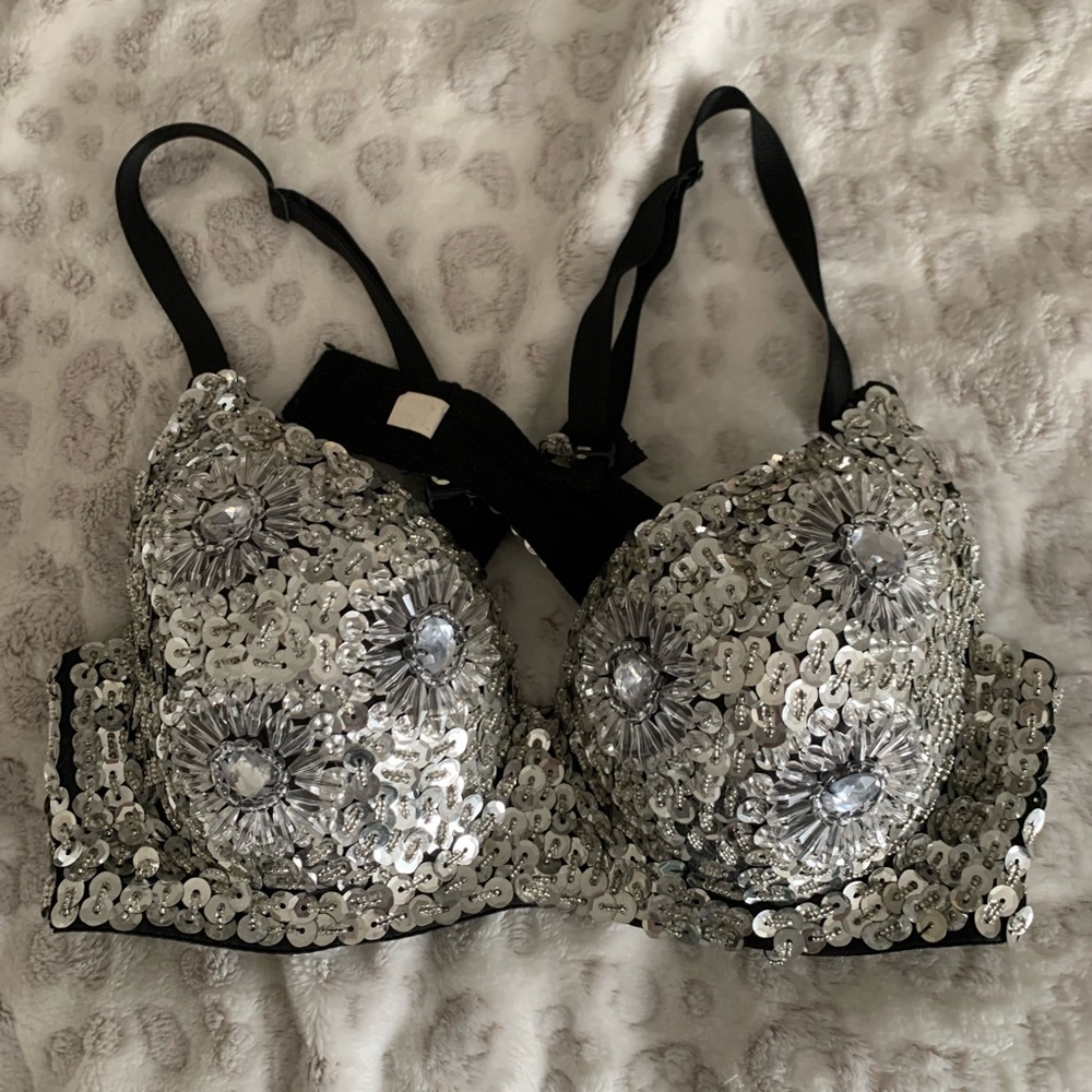 Sexy sequence Bra Top